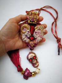 Midas Touch Amulet, Golden Wealth Spirit Vessel Royal Talisman, Lion Goat & Skull Occult Jewelry