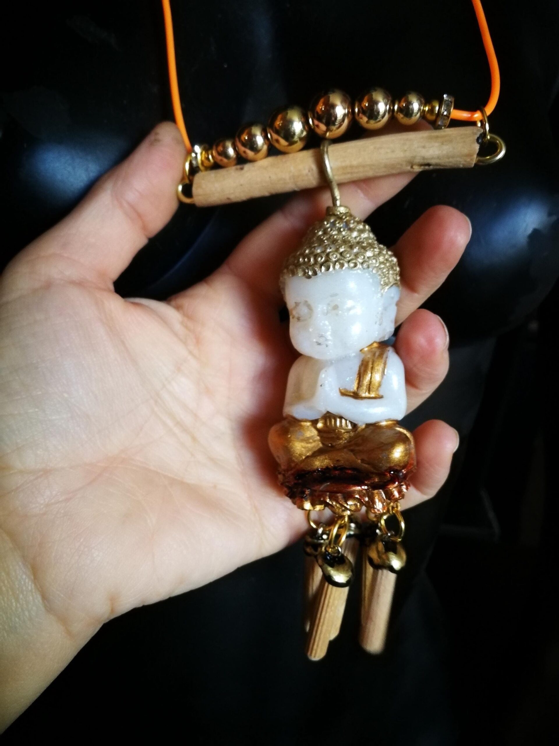 Japa Mala Amulet, Buddhist Necklace Ethnic Oriental Buddha Talisman Pendant Asian Spiritual Yoga Symbol