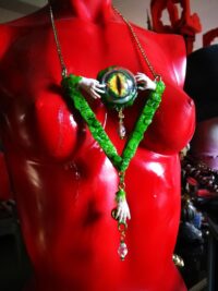 Elohim Necklace YHWH Yahweh Pendant, Yahuah Hebrew Jewish Symbol, Magic Talisman Amulet Dragon Eye