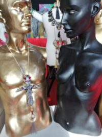 Satanic Necklace, Antichrist Inverted Cross, Baphomet Devil Horn Occult Symbol Sigil of Lucifer Satan