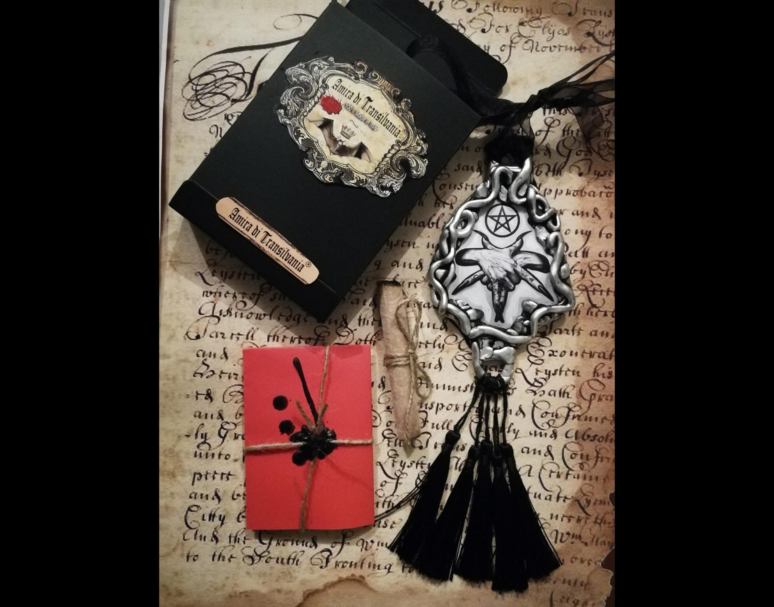 Dark Witch Amulet, Inverted Pentagram Witchcraft Symbol, Magic Evil Eye Pendant Talisman Occult Jewelry