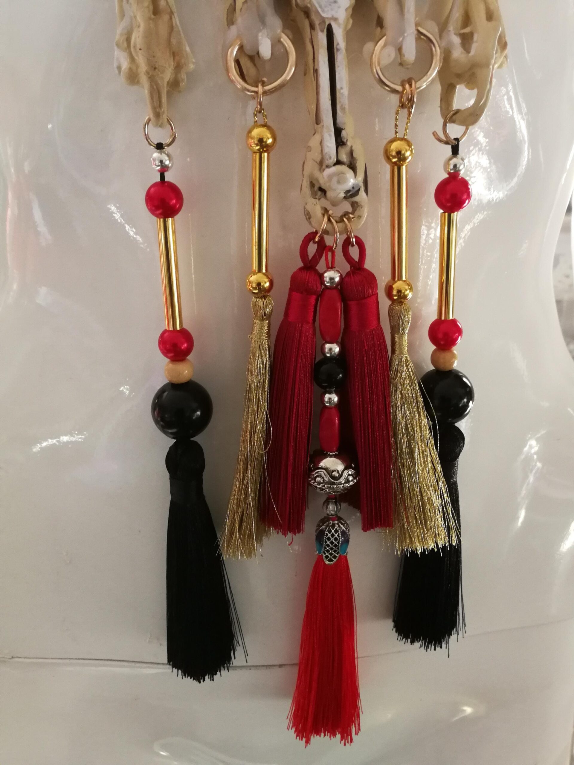 La Santa Muerte Pendant, Macabre Magic Talisman Necklace, Spooky Witch Goth Jewelry Skull Skeleton