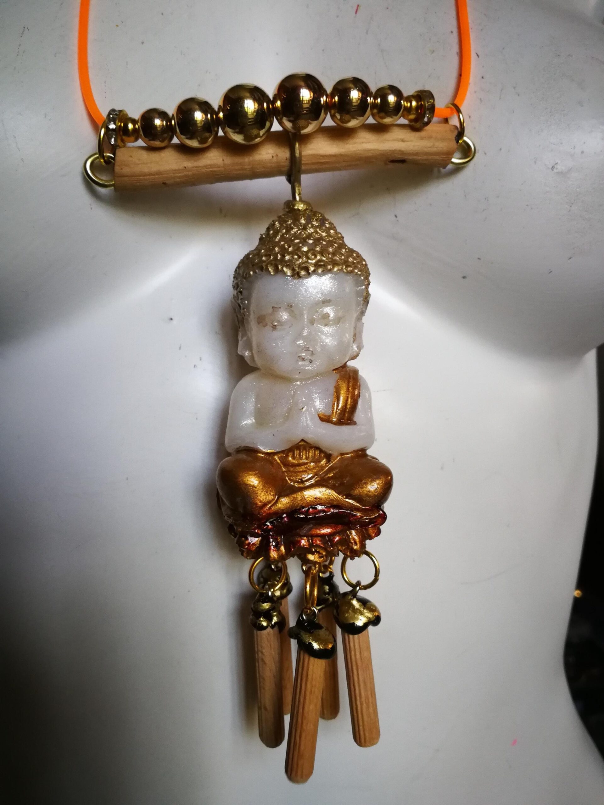Japa Mala Amulet, Buddhist Necklace Ethnic Oriental Buddha Talisman Pendant Asian Spiritual Yoga Symbol