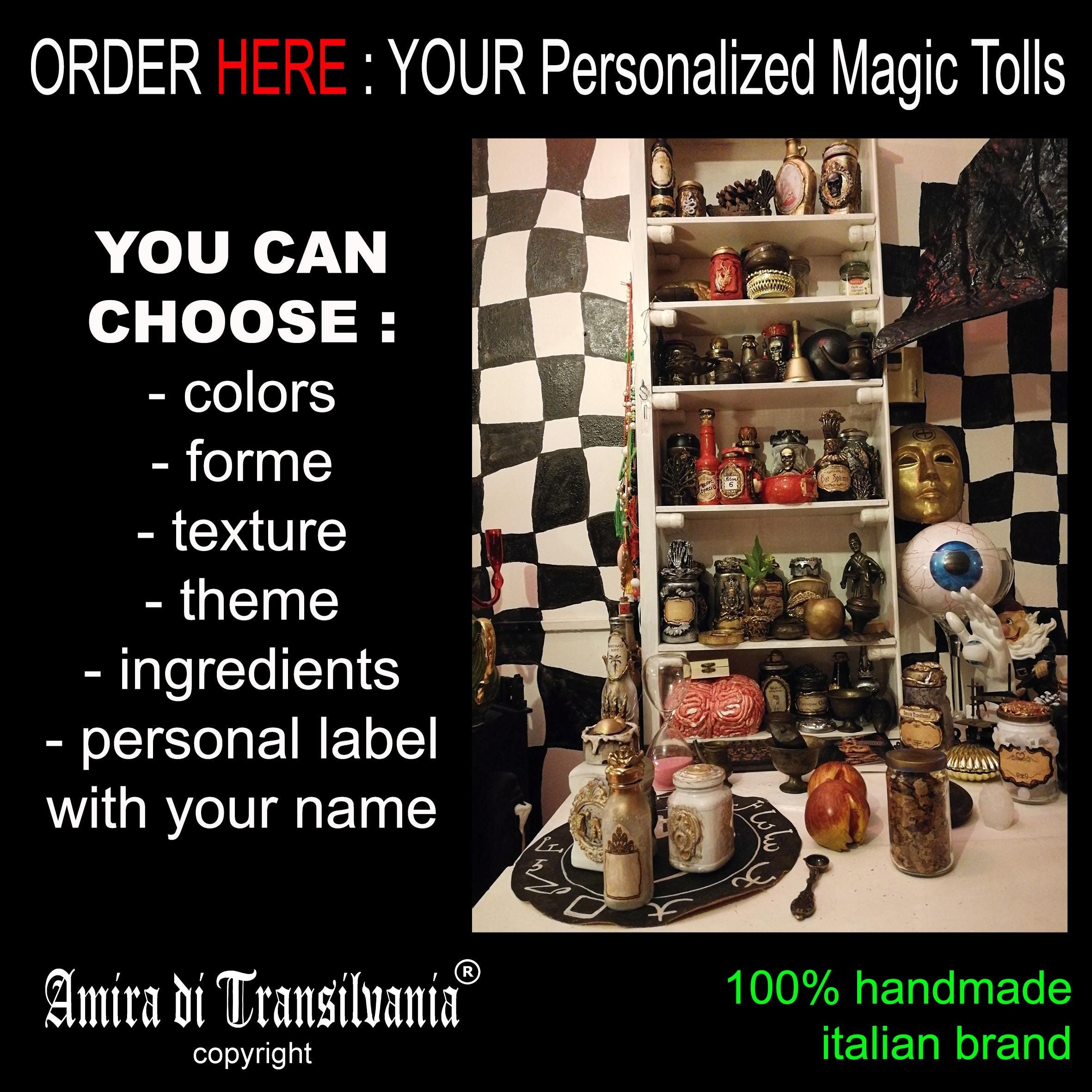 Magic Mirror, Baphomet Evil King, Satanic Occult Altar, Dark Magick Ritual, Goth Satan Satanist Symbol