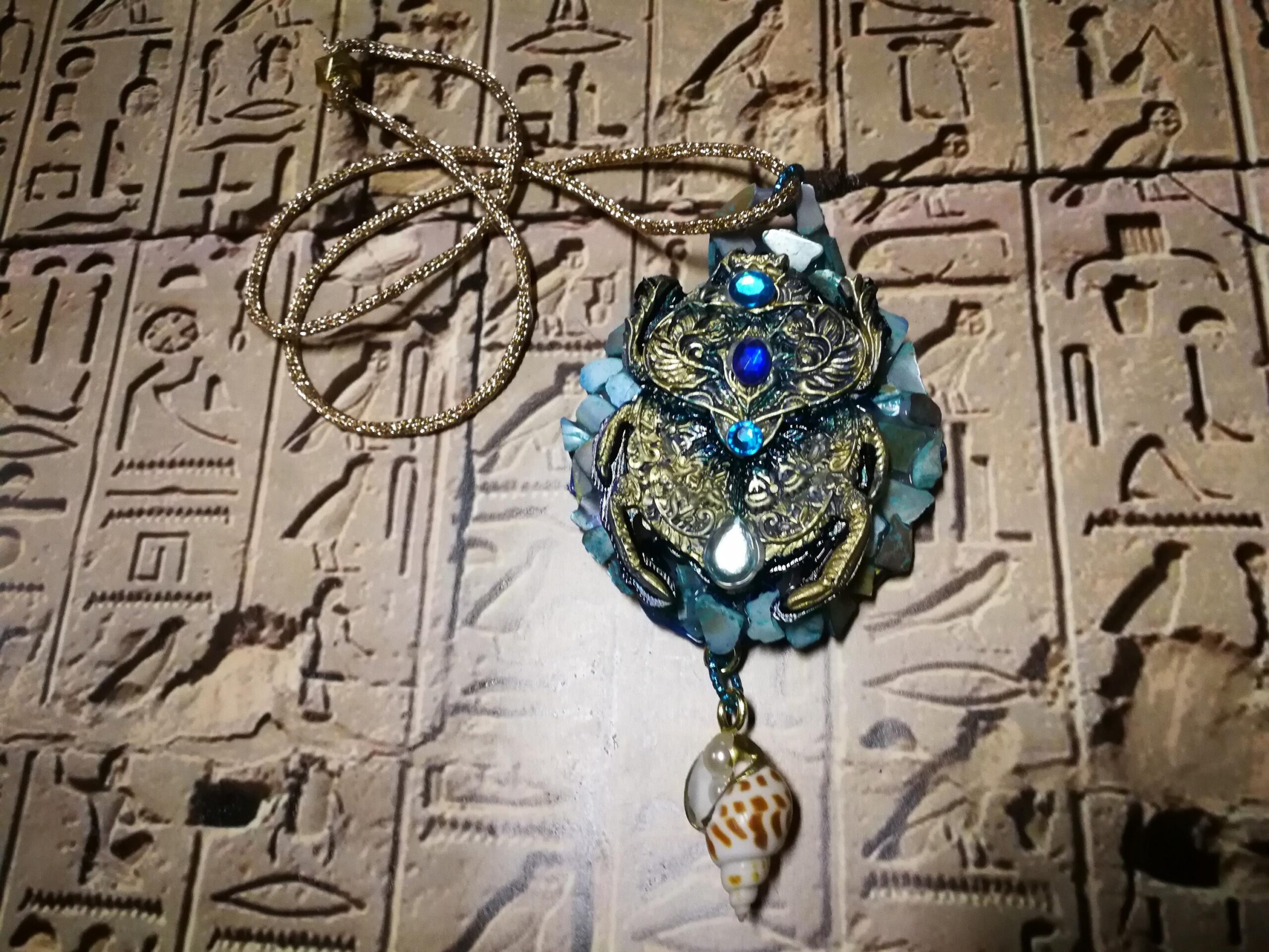 Egyptian Scarab of Protection Blessed by Anubis Spiritual Shield, Destroy Hexes Curses Return to Sender Powerful
