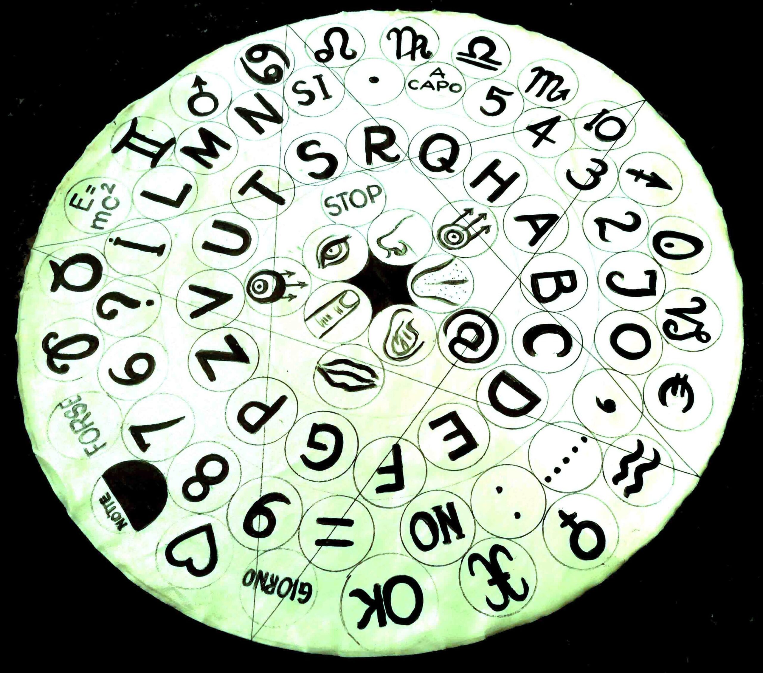 Ouija Board, Hocus Pocus Pagan Wheel Divination, Talking Table Planchette Witches Magic Altar Clairvoyance