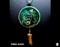 Green Witch, Witchcraft Symbol Magic Evil Eye Talisman, Salem Massachusetts Amulet, Bee Nest Pentacle