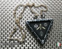 Magic Talisman, Thelema Pendant Occult Symbology, Aleister Crowley Jewelry Witchcraft, Ritual Amulet Oto Babalon Darkness