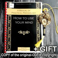 Psychology Book, Antique Library Secret Societies, Psychology Occultism Manual Medicine Mind, Antiquarian Collectible Occult Literature