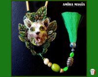 Brother Bear Totem Pole, Anima Spirits Guide Green Witch Jewelry Pendant, Magic Talisman Amulet