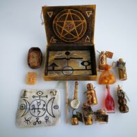 Magic Potion Chest of Drawers, Witchcraft Supplies Starter Kit Vintage Apothecary Cabinet, Spell Jar Witch Sigil