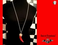 Cornicello Charm Protection, Italian Horn Tusks Ethnic Talisman, Evil Eye Pendant Amulet, Magical Power