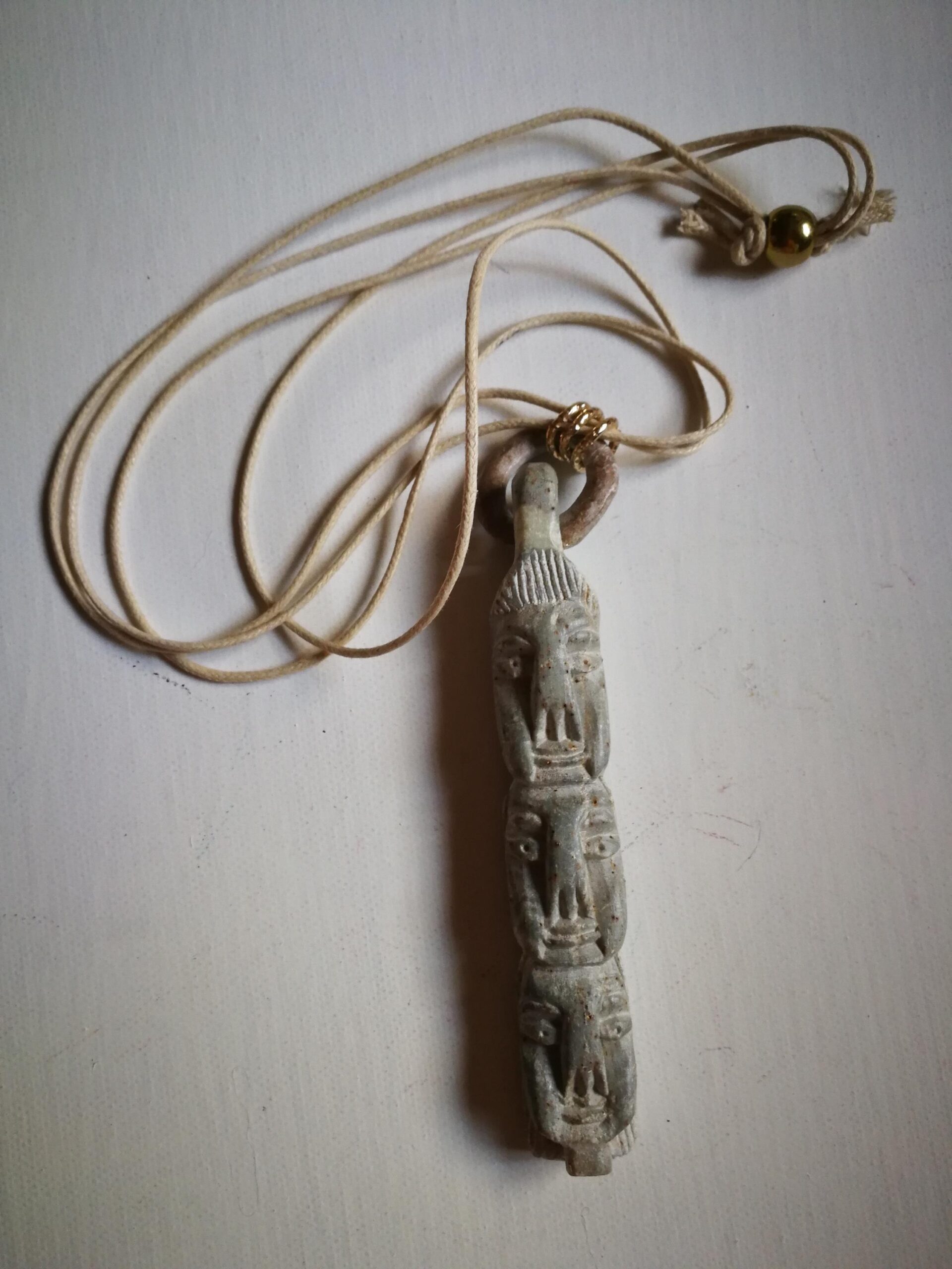 Native American Totem, Shaman Talisman Pendant, Magical Power Amulet Raw Stone Jewelry, Aztec Magic Symbols Portal Seal