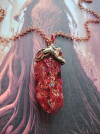 Uncut Gemstone Pendant, Enchanted Necklace Spirit Companion, Magic Portal Raw Stone Amulet, Vessel Spell Jewelry Talisman