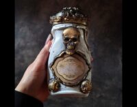 Magic Potion, Black Witch Altar Apothecary Vintage Bottle, Old Witchcraft Ritual, Spell Monkshood Skull
