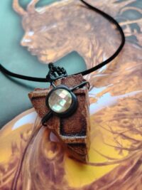 Freyja Goddess, Uncut Gemstone Pendant, Enchanted Spirit Companion, Magic Portal Raw Stone, Norse Amulet