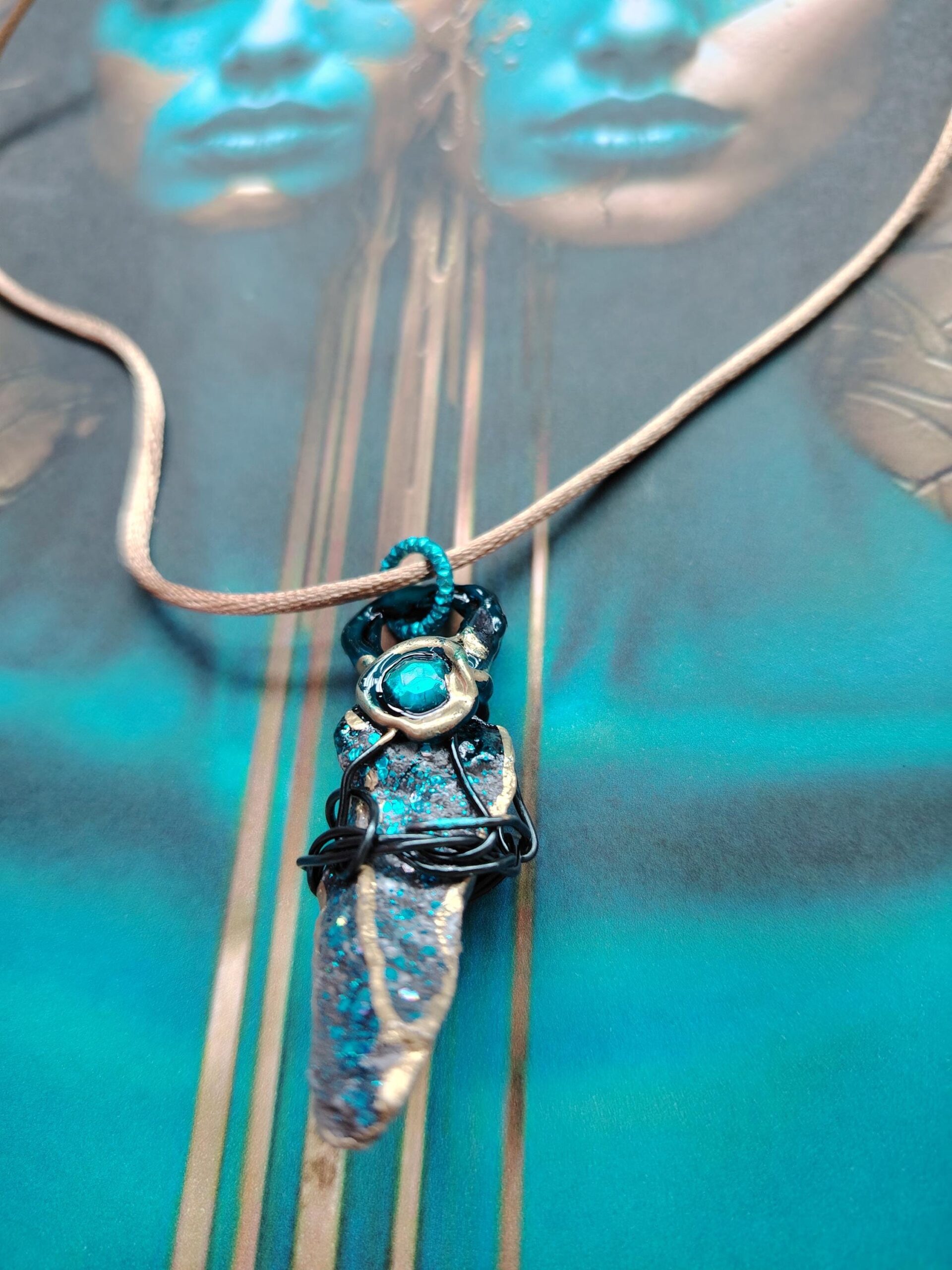 Enchanted Rock, Uncut Gemstone Pendant, Amulet of Magnetism, Enhanced Necklace Magic Portal Direct Raw Stone