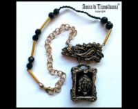 Hindu Goddess, Vishnu Lakshmi Talisman Pendant, Kali Maa Oriental Jewelry, Laxmi Prayer Amulet Yoga