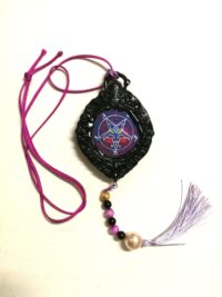 Lilith Goddess, Dark Magic Pendant Magick Sigil Amulet, Feminine Seal Talisman Inverted Pentagram Star
