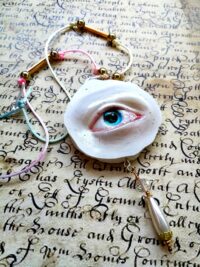 Realistic Eye, Angelic Protection Talisman Archangel Protective Amulet, Occult Jewelry Symbol Good Luck Pendant