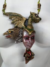 Bune Demon, Eagle Talisman Dragon Amulet Pendant, Goth Jewel Magic Seal Sigil, Lemegeton Goetia Lesser Key of Solomon