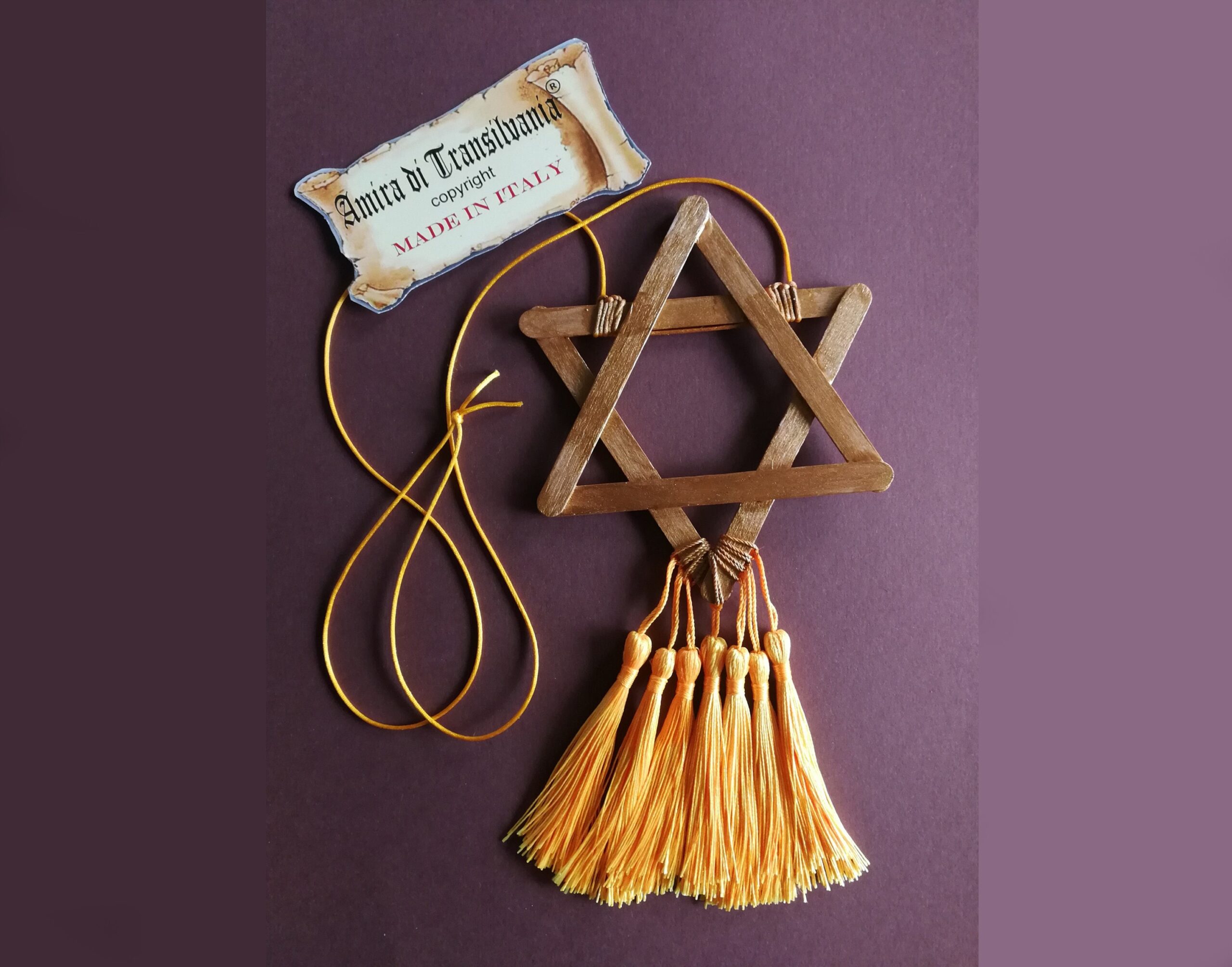 Star of David Necklace , Hebrew Israel Symbol, Magic Talisman Bar Mitzvah Bat Mitzvah, Big Magen David Jewish Pendant