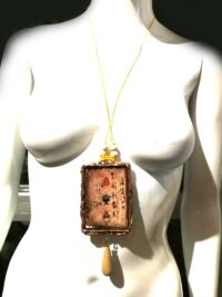 Taoist Art Talisman Beaded Pendant, Tao Symbol Ethnic Oriental Prayer Amulet, Asian Magic Yoga