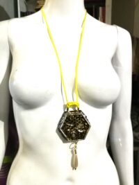 Skull Pendant, Bees Nest Voodoo Talisman Necromancy, Skeleton Necromancer Cursed Amulet Abundance Prosperity Money