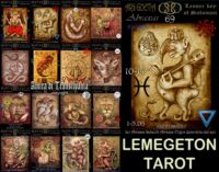 Lemegeton Tarot Card, Pagan Oracle Deck, Occult Grimoire Dark Magic Ritual, Kabbalah Demons Devil, volume-1