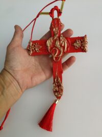 Dragon Crown, Lucifer Cross Amulet, Gold Baphomet Crux, Sigil of Satan Pendant Witchcraft Symbols