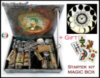 Apothecary Cabinet, Vintage Magic Witchcraft Box, Starter Kit Ritual, Potions Bottle, Incense Burner Set