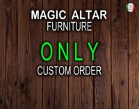 Apothecary Cabinet, Goth Assemblage Antique Gothic Furniture Custom Order, Witchcraft Altar Magic Wooden Library Shelves