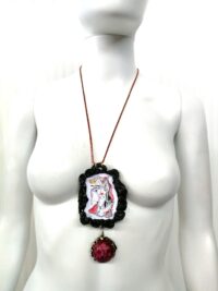 Satanic Pendant Dark Angel, The God of Evil Satan Figure, Demon Devil Talisman Archon, Black Magic Amulet Lord Lucifer