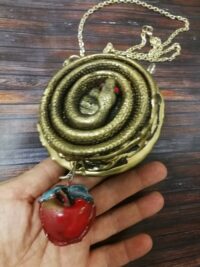 Life Forever, Ouroboros Apple Snake Talisman, Love Feng Shui Amulet Magic Power Evil Eye