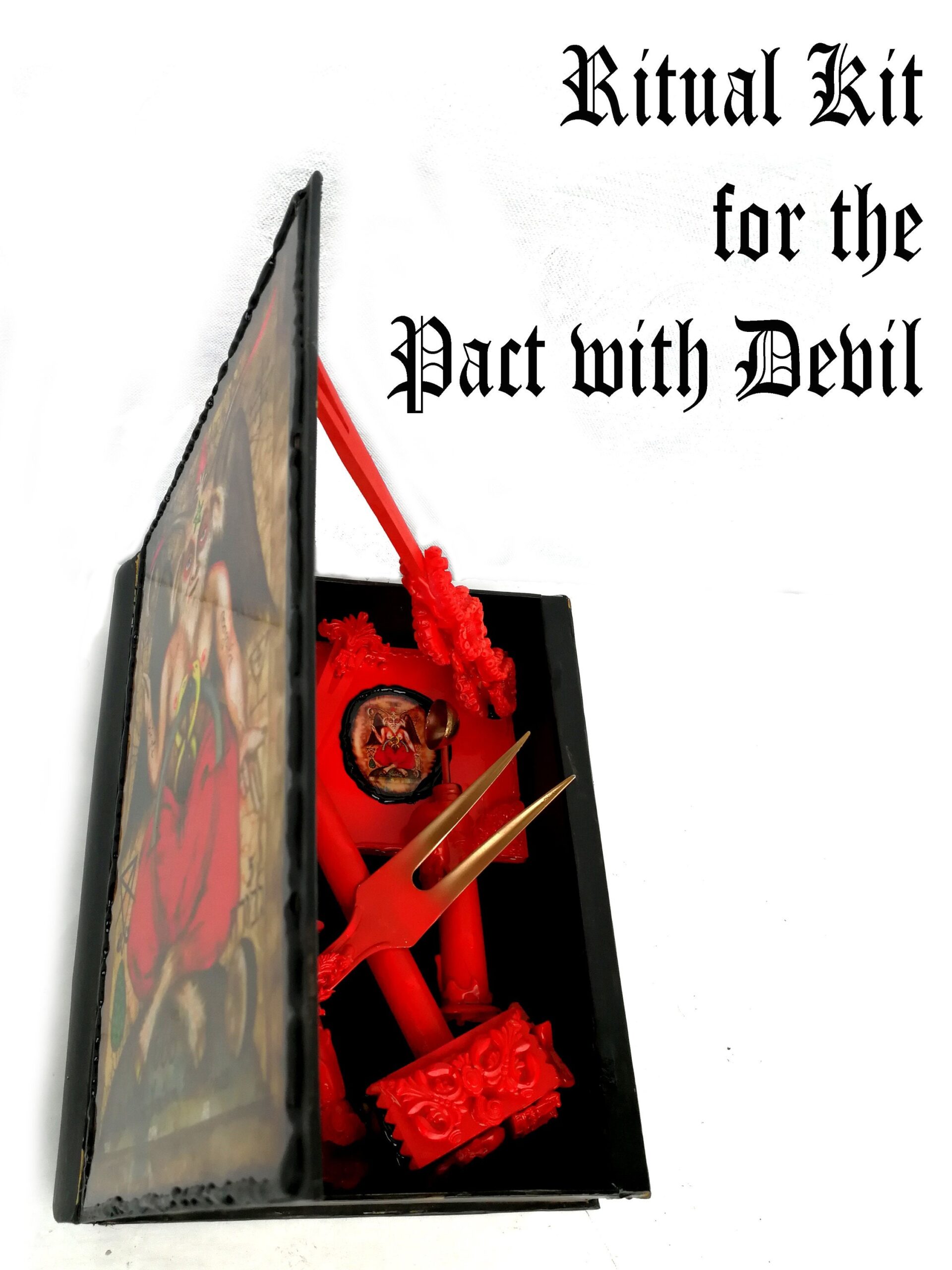Witchcraft Set, Starter Kit Satanic Lucifer Altar Magic Pact Baphomet Box Beginners Ritual Practice