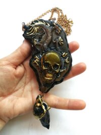 Necronomicon Seal Cthulhu Mythos, Lovercraft Occultist Pendant Magic Talisman, Esoteric Sigil Amulet Occult Jewelry