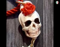 La Santa Muerte Pendant, Macabre Voodoo Magic Talisman, Lucky Amulet Gothic Skull Witch Jewelry
