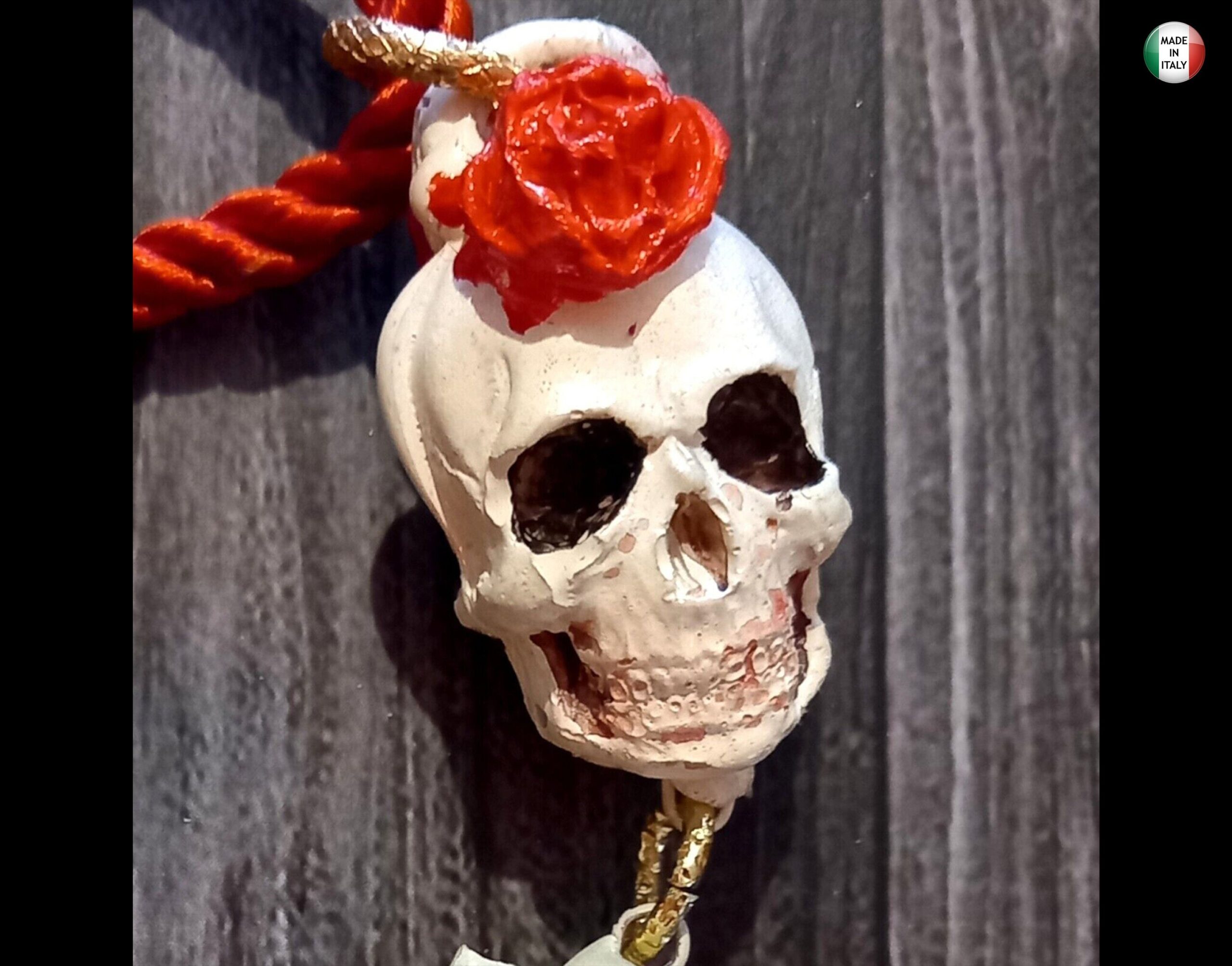 La Santa Muerte Pendant, Macabre Voodoo Magic Talisman, Lucky Amulet Gothic Skull Witch Jewelry