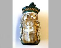 Spell Jar, White Magic Potion, Happyness Witch Altar Apothecary Vintage Bottle, Felicity Ballerina Mason