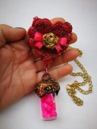 Love Amulet of Desire, Attraction Spell Jar Vial Charm Passion Irresistible Aura Talisman Heart Protection