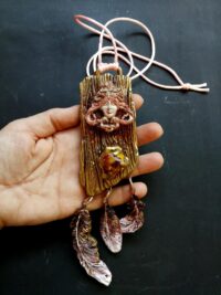 Shaman Drums Amulet, Evil Eye Dream Catcher Healer Talisman, Dreamcatcher Red Skins Native American