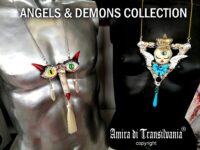 Guardian Angel, Cherubim Pendant Royal Crown Angel Wings, Jewel Magic Talisman Archangel Charm, Seraphim Cherub Amulet