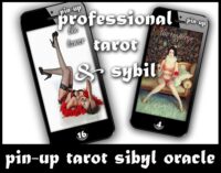 Pin up, Burlesque Rockabilly Tarot Cards Vintage, Sexy Image Nude Woman, Naked Body Boudoir Photography Erotic Pinup