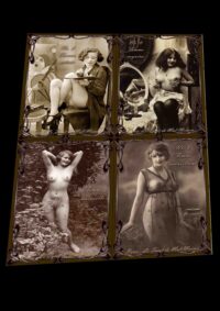 Erotic Tarot, Oracle Cards Vintage Sexy Bordell Image, Nude Woman Female Body, Antique Photography