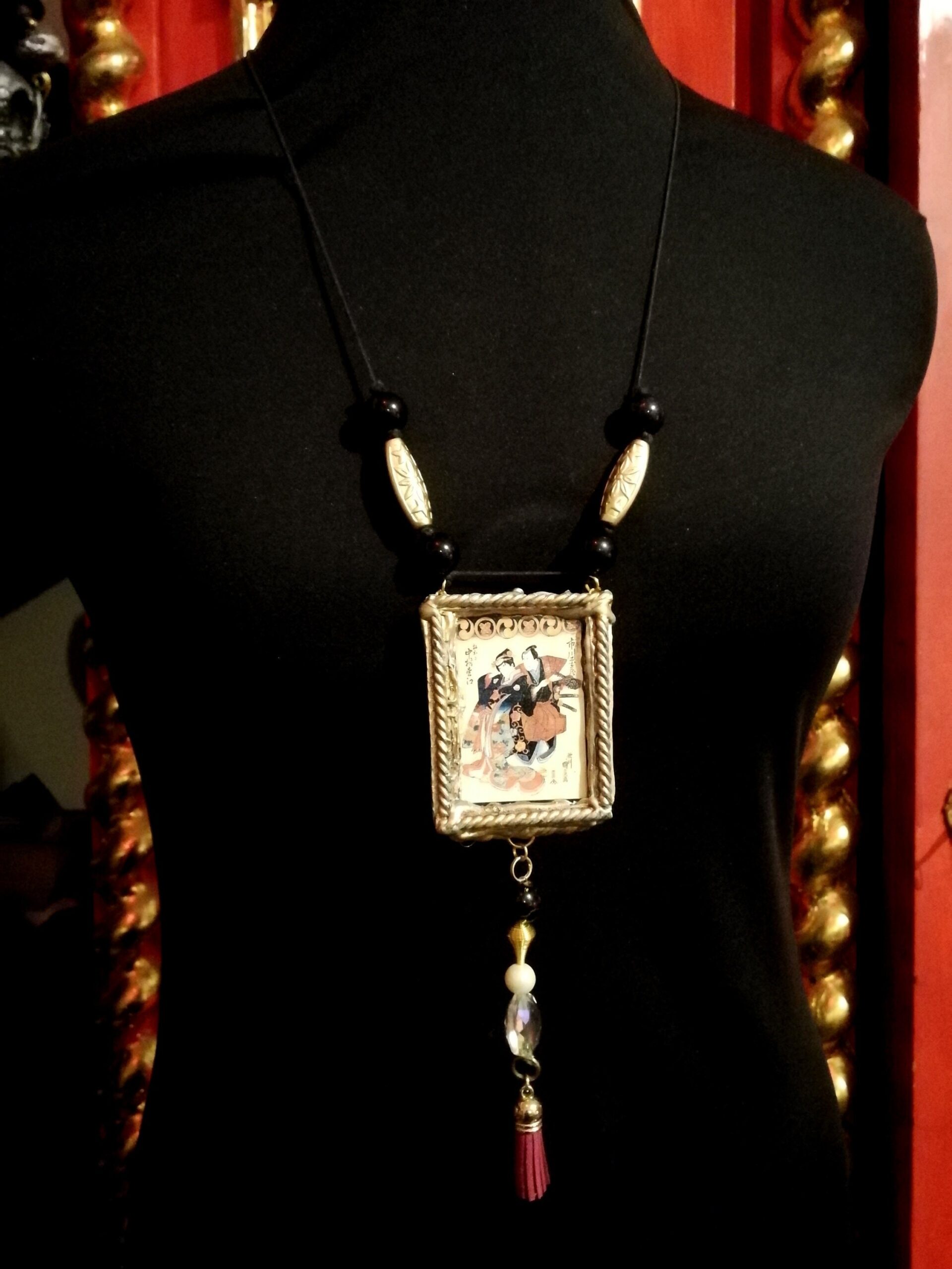 Japanese Talisman, Omamori Lovers Magic Amulet, Talisman Law of Attraction Eternity Love Samurai Jewelry