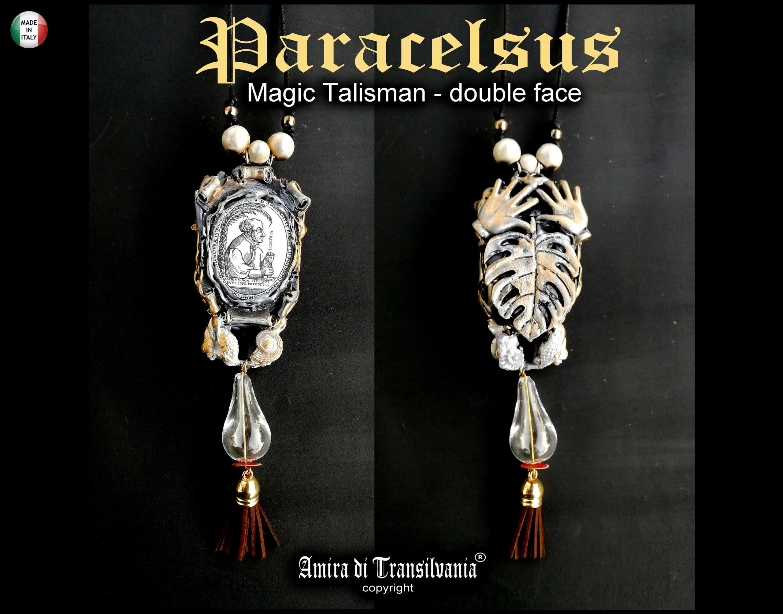 The Alchemist, Paracelsus Homunculus Talisman, Esoteric Knowledge Amulet, Alchemy Symbols Pendentif, Hermetic Philosophy