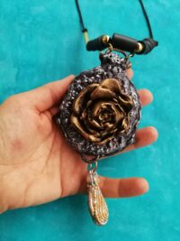 Magical Power, Evil Eye Necklace Charm, Protective Talisman Pendant, Protection Amulet Crown, Witch Jewelry