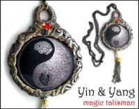 Yin and Yang Buddhist Tibetan, Quan Kuan Guan Kwan Yin Oriental Talisman, Lao Tzu Jewelry, Prayer Amulet Yoga Symbol