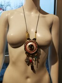 The Alchemist Magic Talisman, Alchemy Witchcraft & Witch Symbolic Amulet Dragon Eye Ouroboros Snake Pendant
