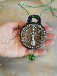 Antique Book, Occult Magic Square, Kabbalah Numerology Astrology Grimoire, Zodiac Horoscope Alchemy Symbols Libra Sign